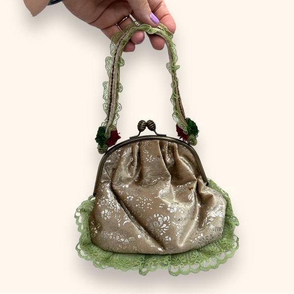 Vintage Malina Victorian Style Laced handbag Clutch BRIDGERTON Style - Picture 3 of 11